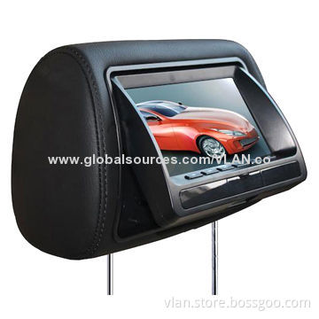 7-inch Headrest DVD Monitor, Smallest Size Pillow, SD/MS/MMC 3-in-1 Card Reader